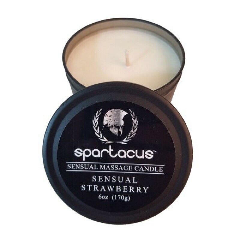 Sensual Strawberry Spartacus Massage Candle.