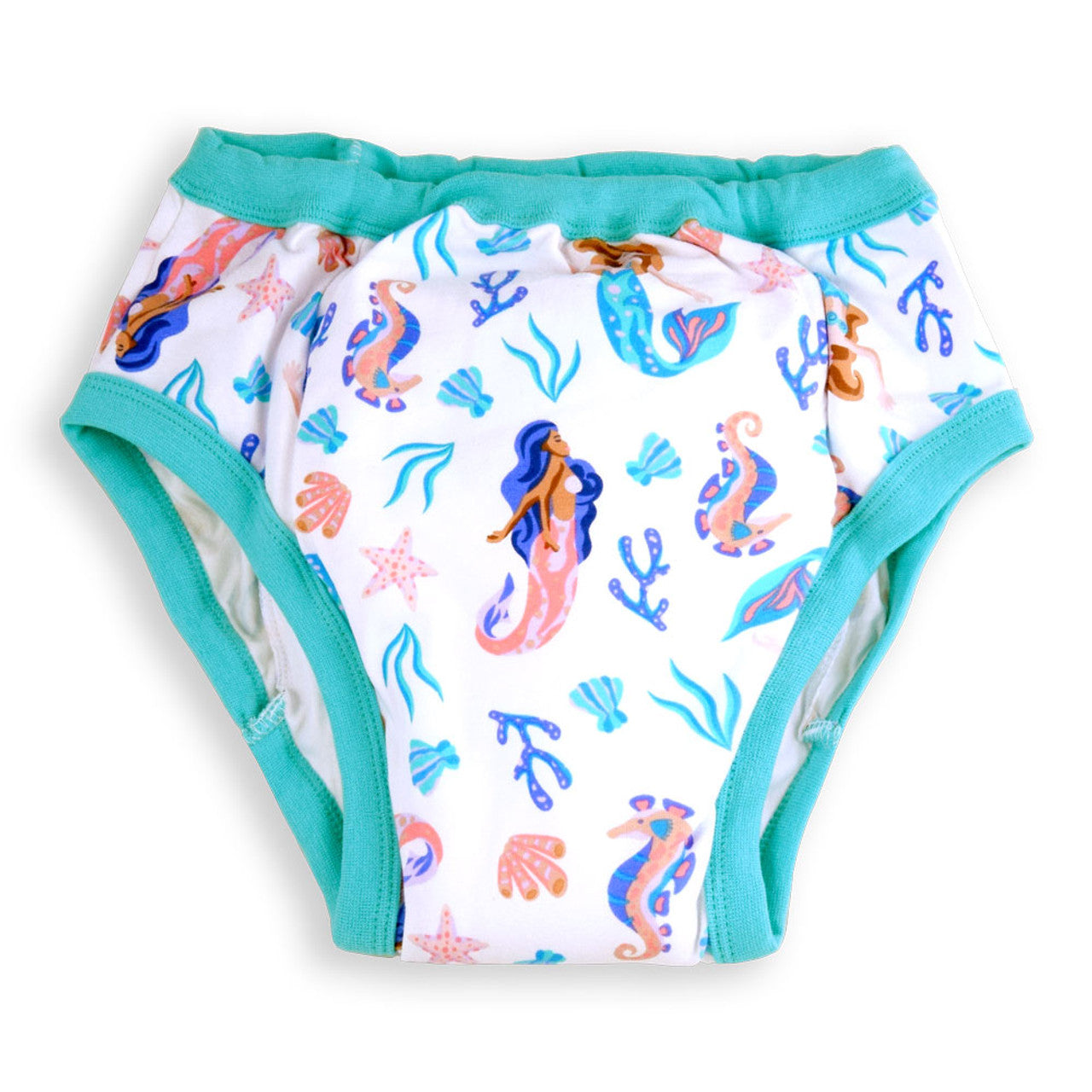 Mermaid Adult Training Pants with light blue waistband