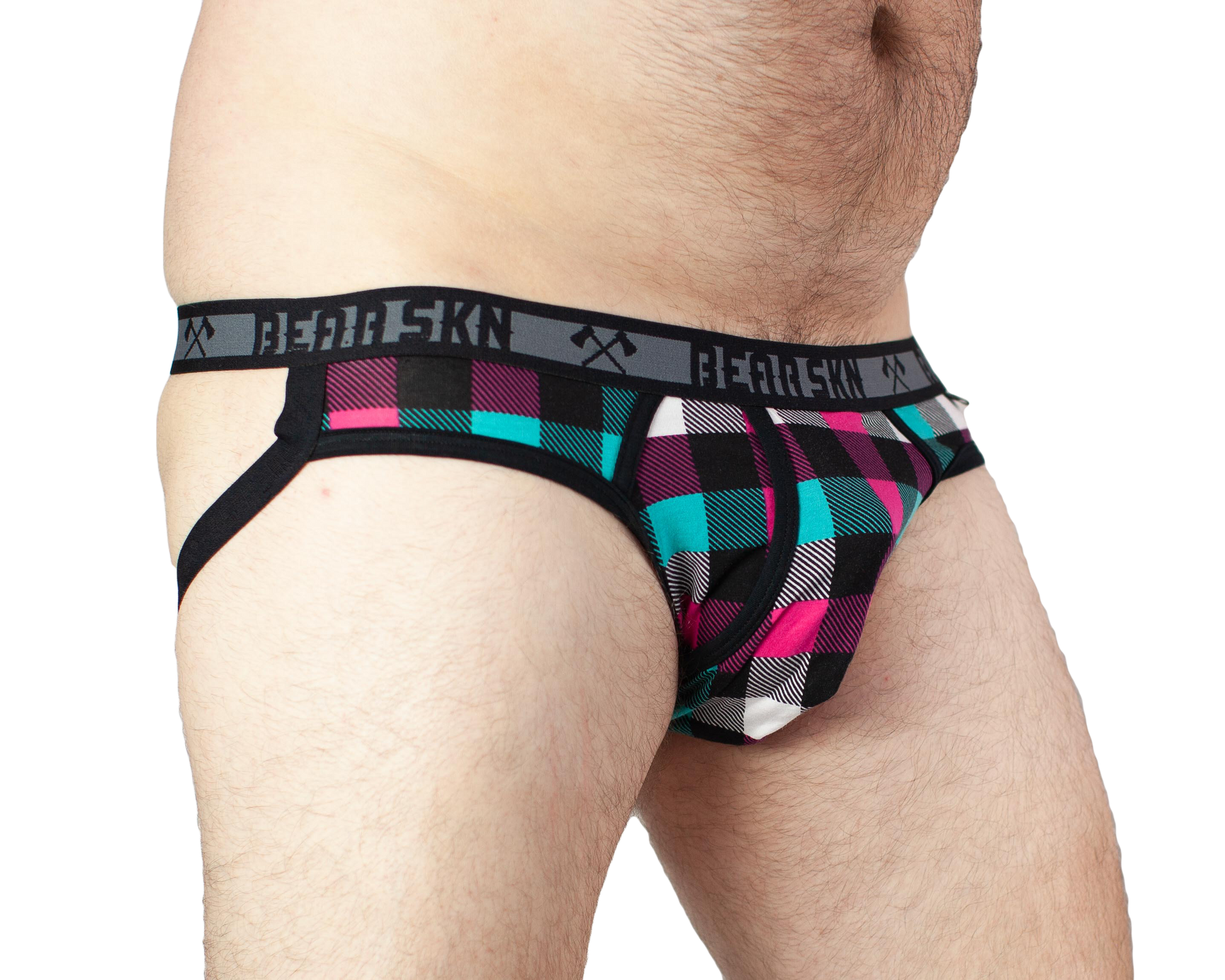 The front and right side of the Miami Backwoods Jockstrap.