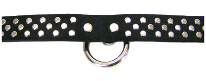 The inside of the Princess Collar shows the flat studs that hold the rhinestones on.