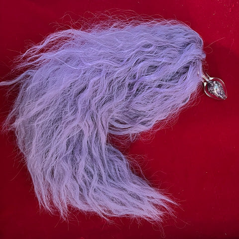 Crystal Sparkle Tail Plug Purple Unicorn full body