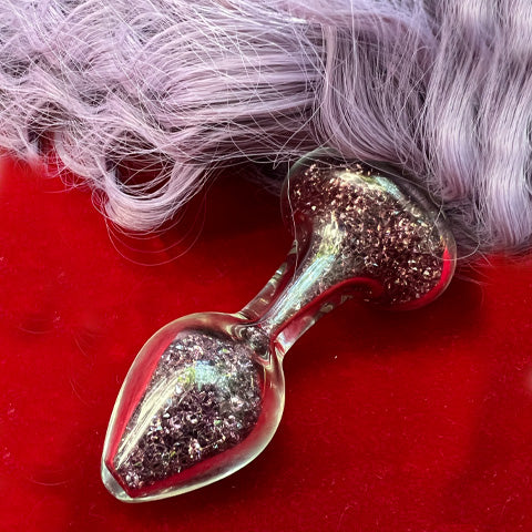 Crystal Sparkle Tail Plug Purple Unicorn  plug