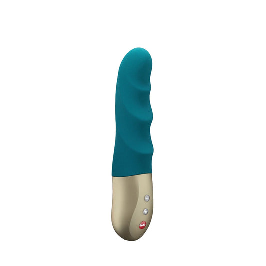 The Stronic Petite Thruster in Deep Sea Blue, side view.