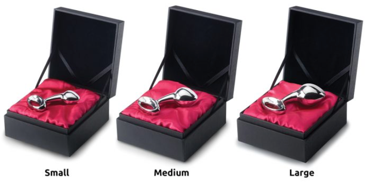 Pure Steel Anal Plug small, medium, and large all in their included carrying cases