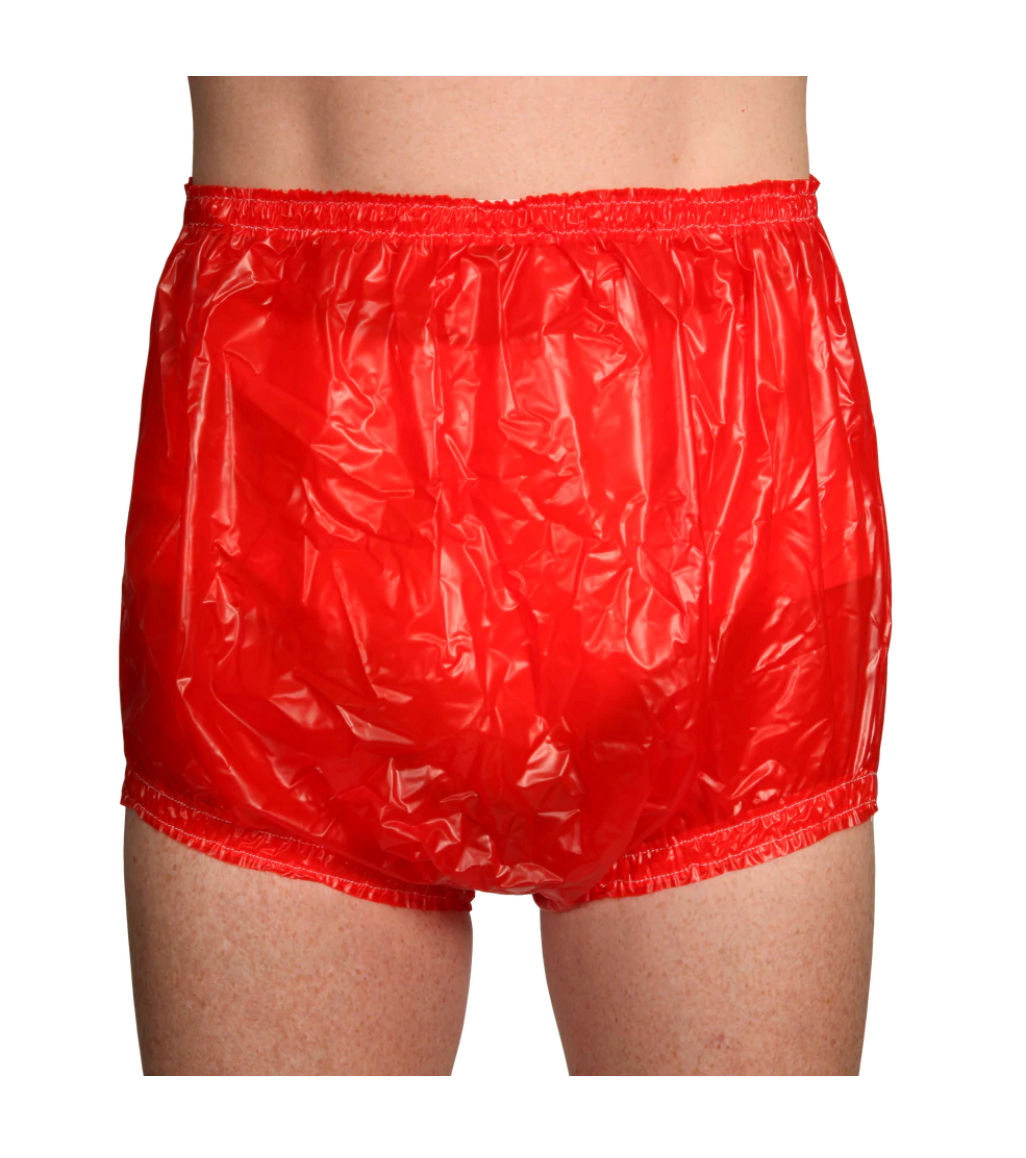 Vintage Latex Rubber Diaper Rubber Trousers Retro Style Red