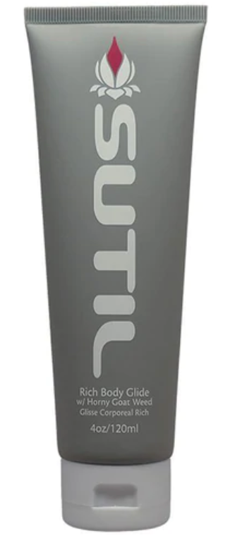SUTIL Rich Body Glide with Horny Goat Weed, 4 ounces.