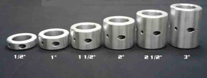 An assortment of sizes of the Aluminum split ball weight.