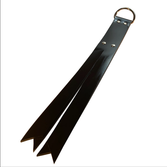 The Rubber Split Slapper with metal studs and D-ring on the handle.