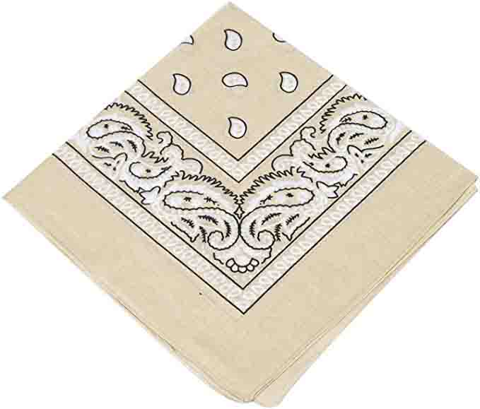 The beige handkerchief.