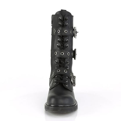 Bolt Unisex Mid Calf Combat Boot with 3 Buckles