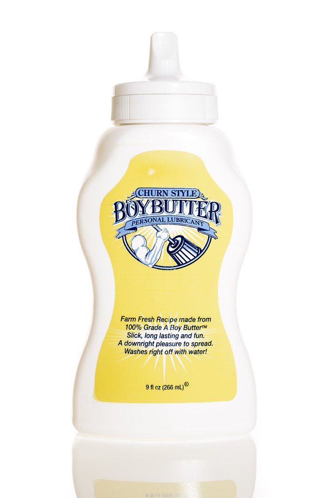 9oz squeeze bottle of Boy Butter Original.
