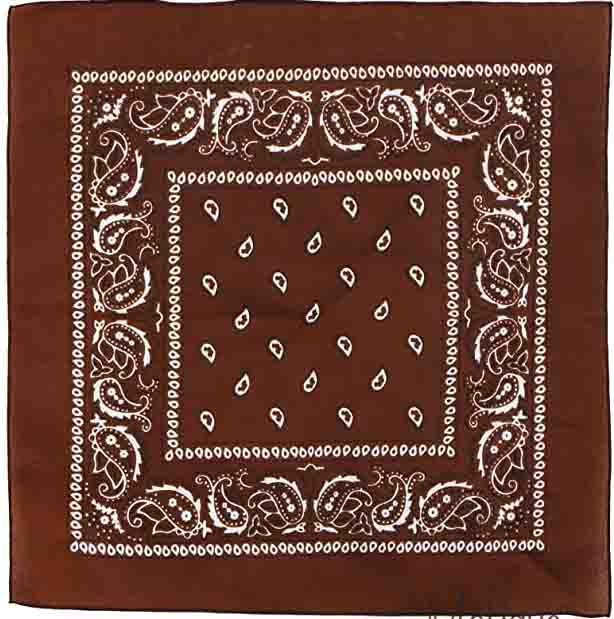 The brown handkerchief.