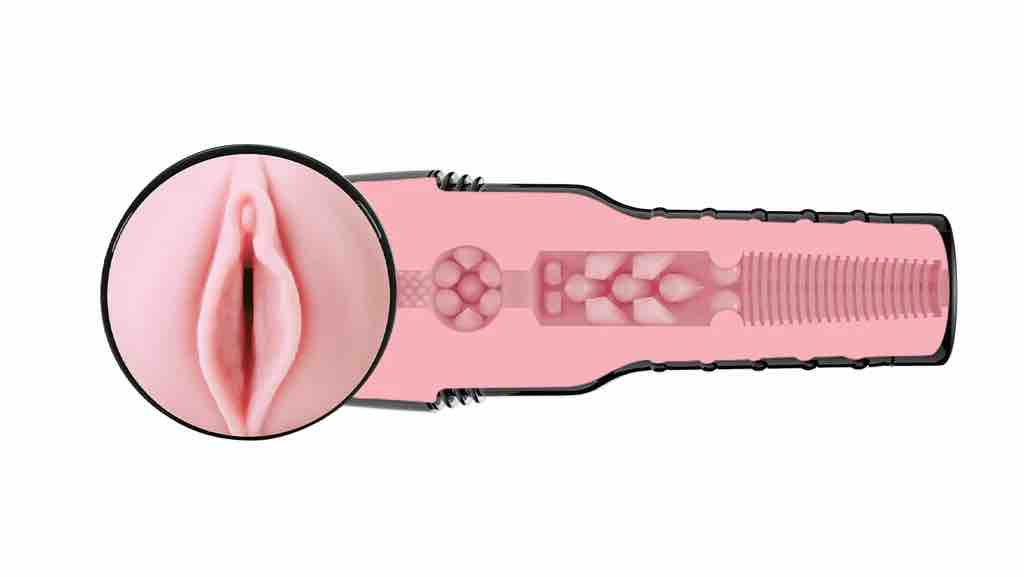 A cross section of the Vagina Destroya Fleshlight Classic.