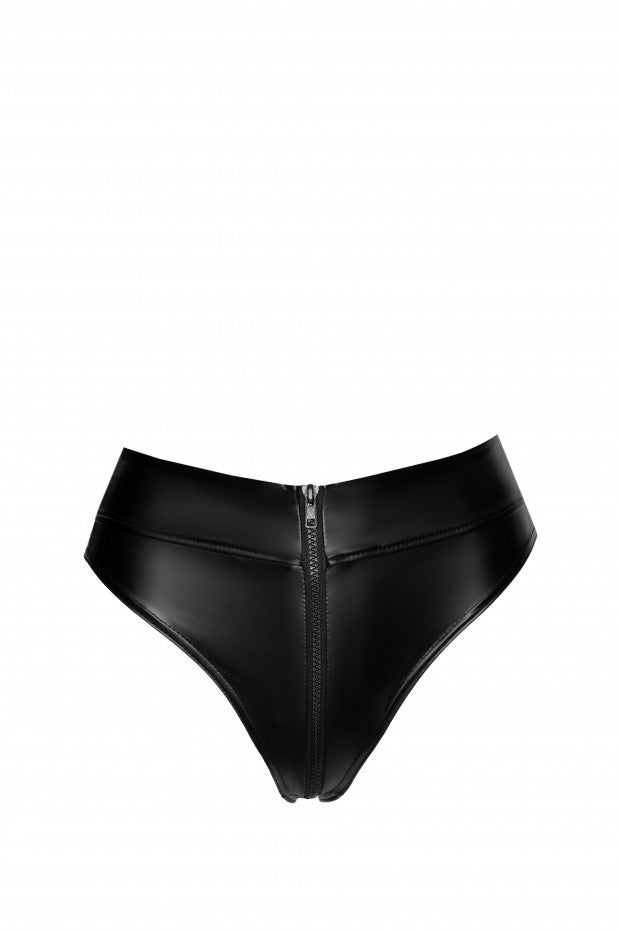 The Power Wetlook Panties with 2 Way Zipper against a white background.