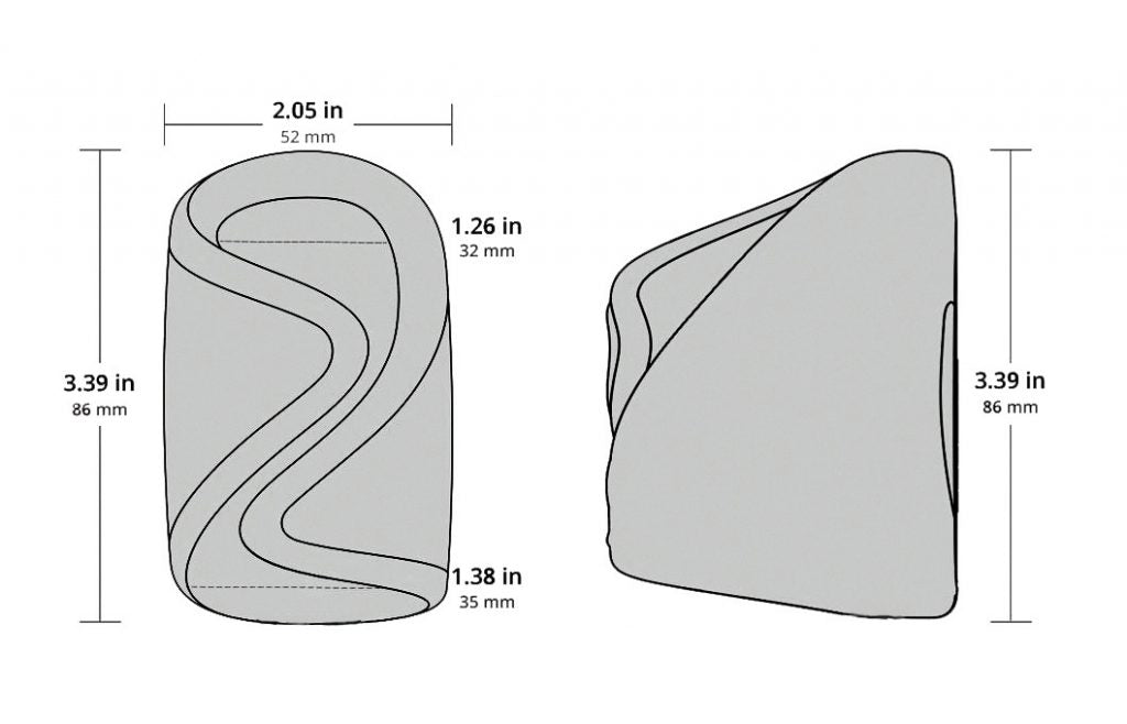 The size dimensions of the Lovense Gush.