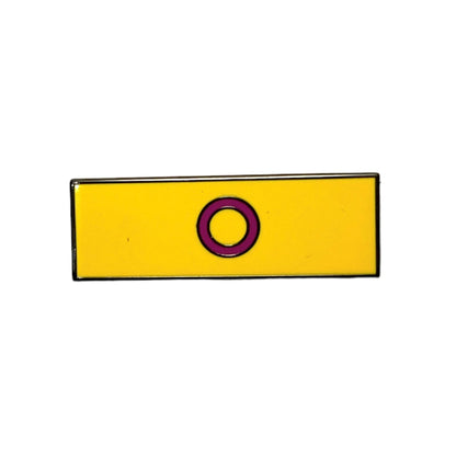 The Intersex Enamel Pride Flag Pin.