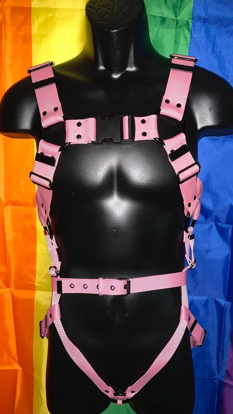 Pink Transsexy Full Body Strapping Harness.