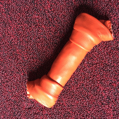 Orange Leather Puppy Bonez.