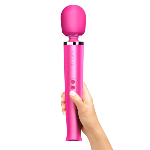 The magenta Le Wand Rechargeable Vibrator.