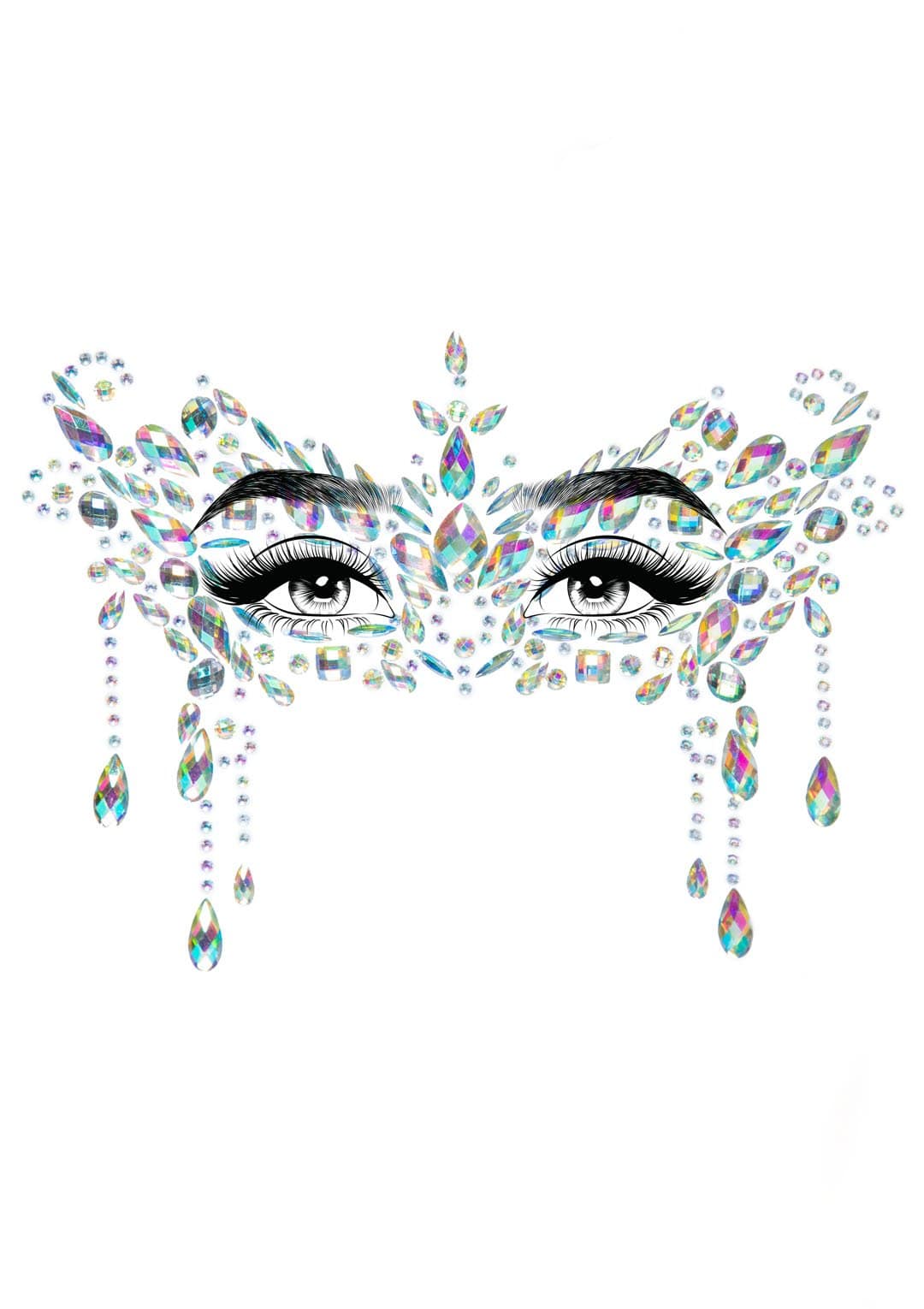 The clear Masquerade Adhesive Face Jewels.
