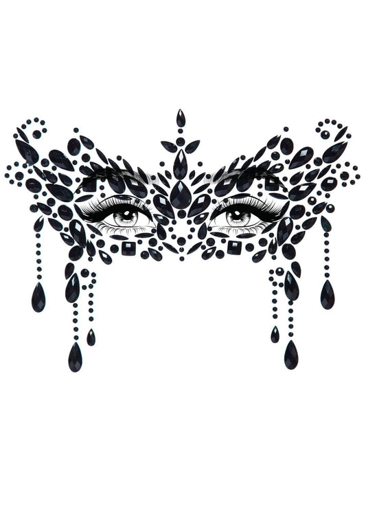 The black Masquerade Adhesive Face Jewels.
