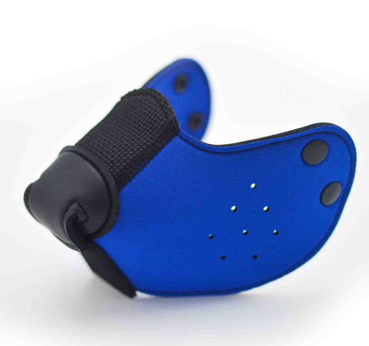 The blue Neoprene Snap-On K9 Muzzle.
