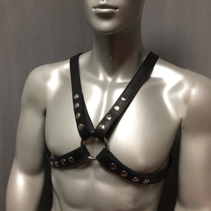 Classic 1.5" Buckle X-Harness on mannequin frontal view close up
