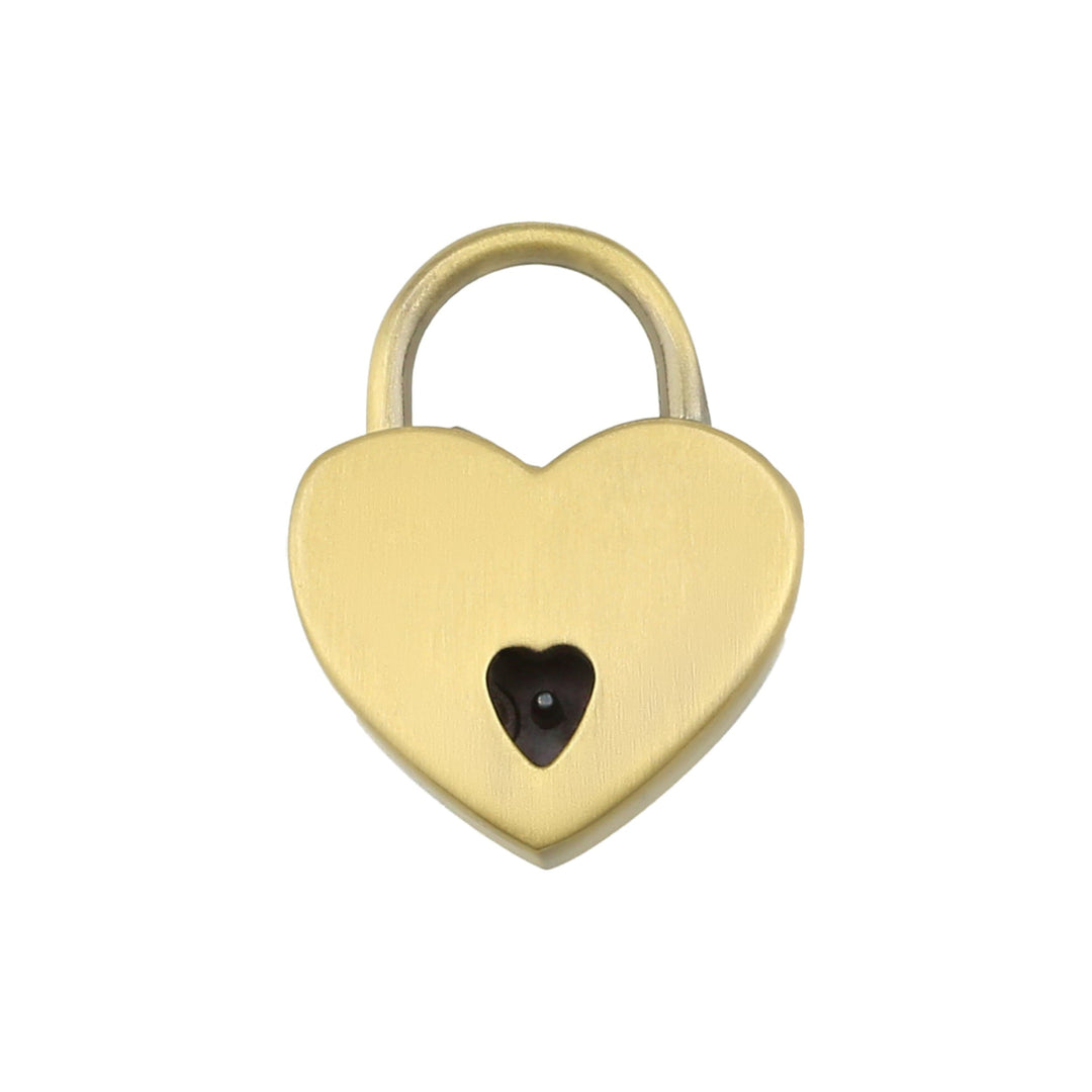 The front of the gold Small Heart Lock.