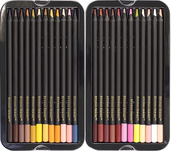 The inside of the Skin Tone Colored Pencils 24pk.