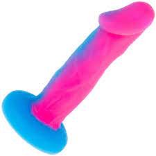The pink and blue Shilo Pack N Play Dildo.