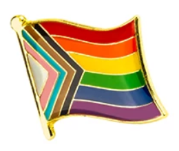 Enamel Pride Flag Lapel Pin Progress Pride Flag Wavy