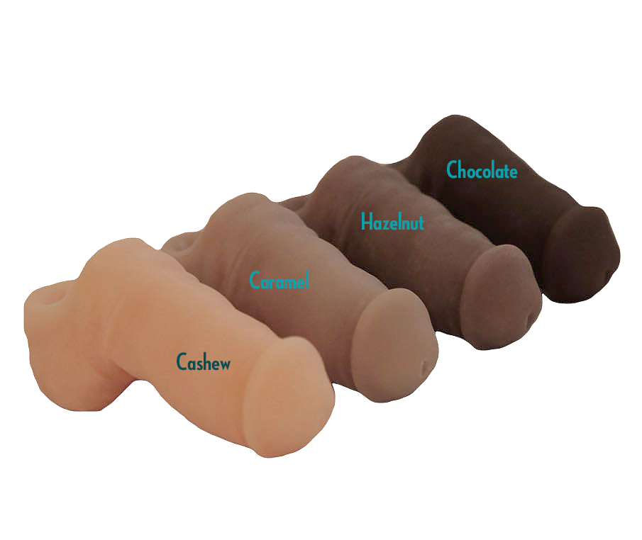 The four flesh colored Sam Stand to Pee Packer Penises.