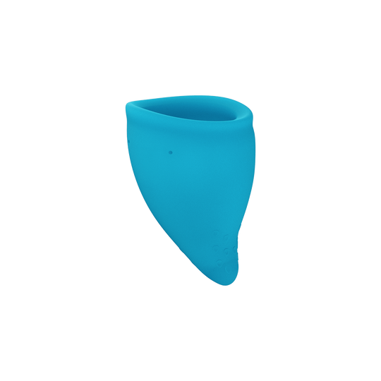 Size A Turquoise Fun Cup Menstrual Cup.