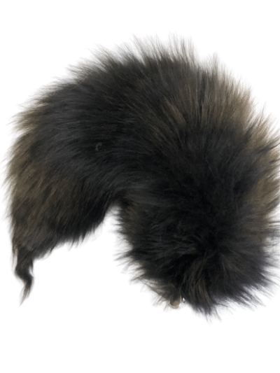 Black fox real fur clip-on tail.