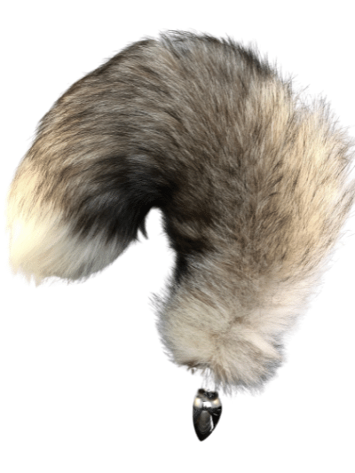 Crystal fox real fur interchangeable screw-on tail for anal plug